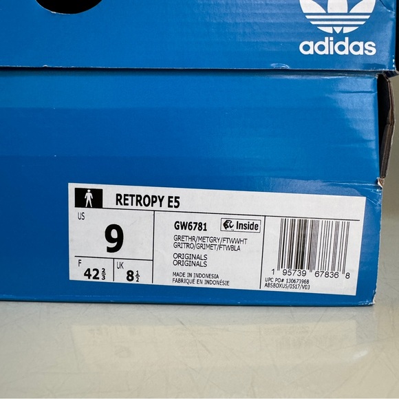 LIKE NEW Adidas Retropy E5 Metal Grey / Size 9 US - Picture 6 of 6